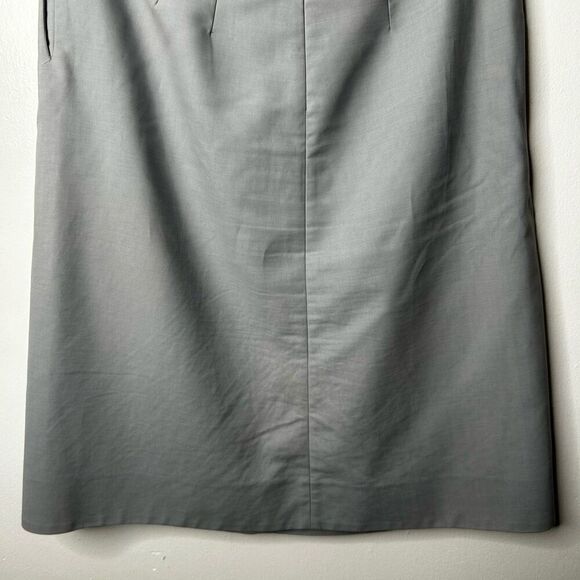 Marni Gray Pencil Skirt Size EU 44 US 12 Zipper Back Closure Drapey Italy - Picture 7 of 13